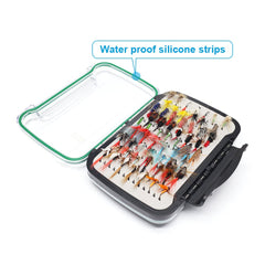 YZD Best Selection Flies Box open lid reveals 118 flies ready for quick pattern changes
