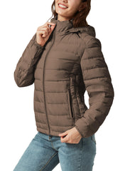 YZG women's down jacket waterproof street style for wet commutes