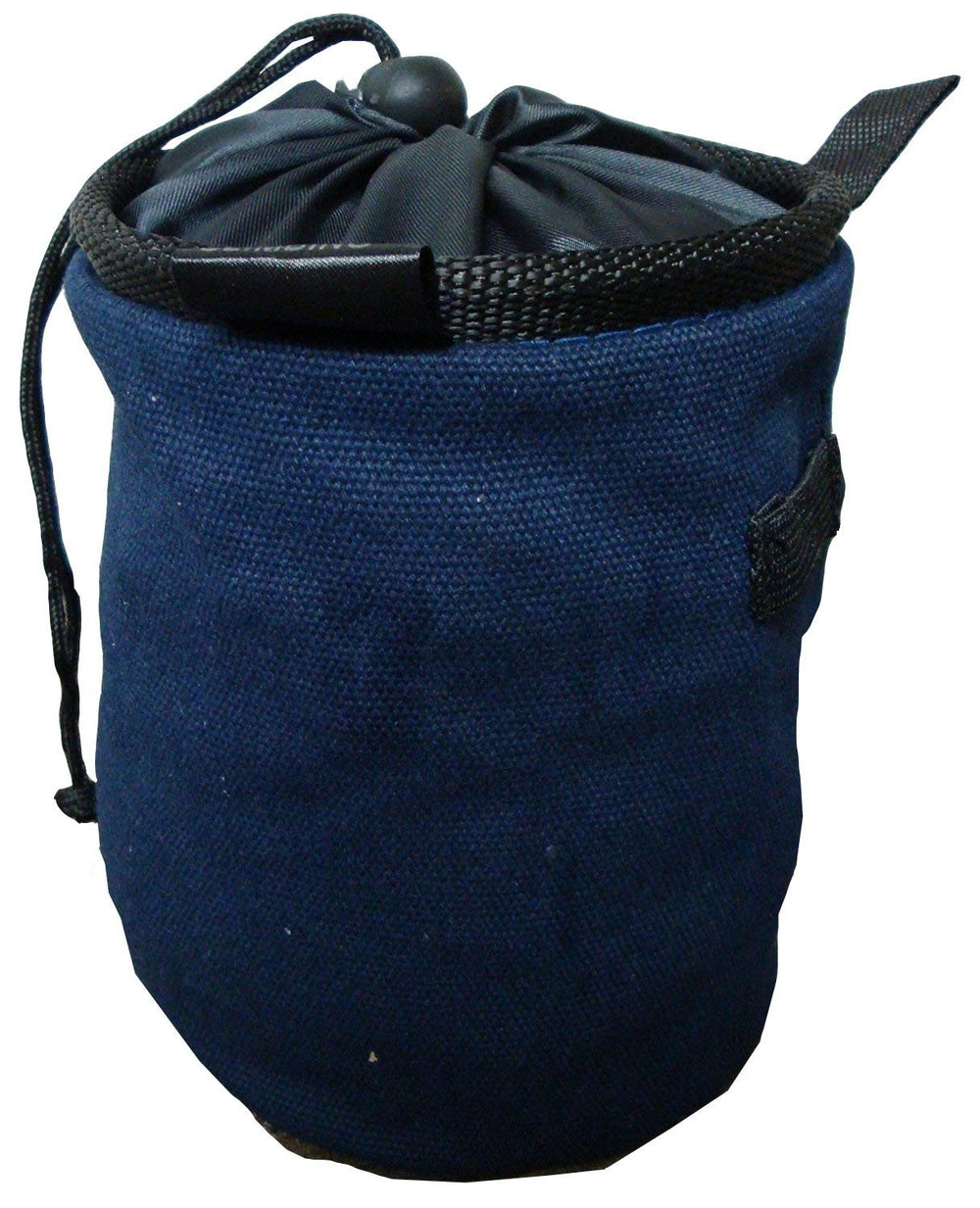 Z Athletic Chalk Bag in dark blue with stiff rim for quick chalk access during climbs
