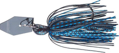 Z-Man ChatterBait Jack Hammer lure in black/blue delivering strong vibrations for bass fishing