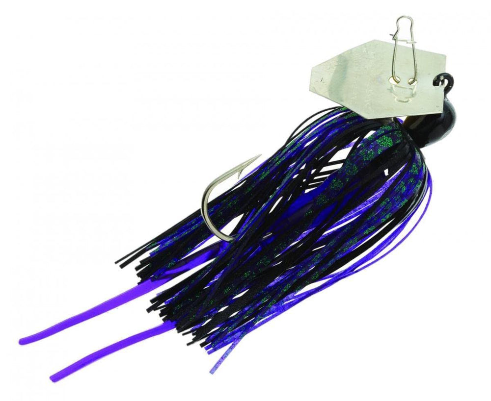 Z-MAN Chatter Bait 3/8 oz June Bug, front view showing ChatterBlade vibration