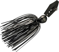 Z-MAN Chatterbait Jack Hammer 3/8 oz Black Jack bladed jig creates vibration to attract bass