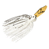 Z-Man Chatterbait JackHammer Dirty White head geometry promotes stable retrieves.