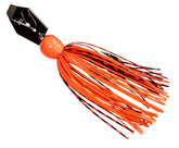 Z-Man ChatterBait MiniMax Fire Craw head and blade focus for compact, subtle bass vibration.