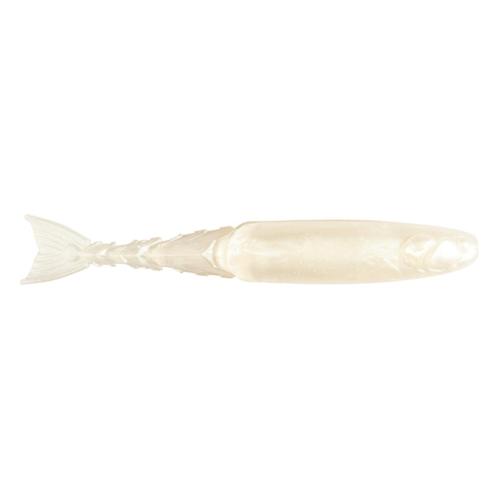 Z-MAN Chattershad Pearl 4.5-inch bait showing lifelike fantail action for bass and panfish