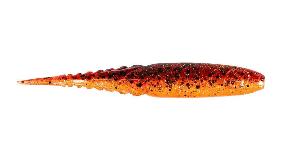 Z-Man ChatterSpike 4-5 Fire Craw trailer enhances blade action on bass jigs.