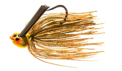 Z-Man CrossEyeZ Flipping Jig 5/8 oz Spring Pumpkin ready for shallow-water cover.