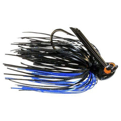 Z-Man CrossEyeZ Flipping Jig in black and blue, ideal for shallow-water cover