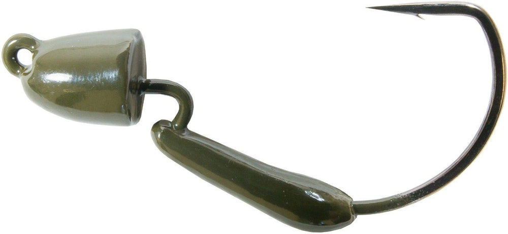 Z-Man Finesse BulletZ jighead in green pumpkin for snag-free cover fishing.