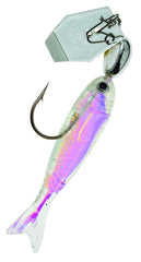 Z-Man Flashback Mini ChatterBait, silver natural minnow, delivers side-to-side action for panfish and bass