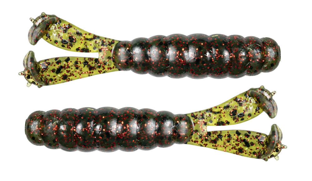 Z-Man GOAT GT375 watermelon red lure ready as jig trailer and ChatterBait trailer.
