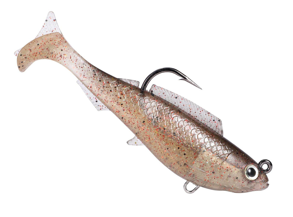 Z-Man HerculeZ swimbait 5in Houdini paddle-tail for realistic swimming action.