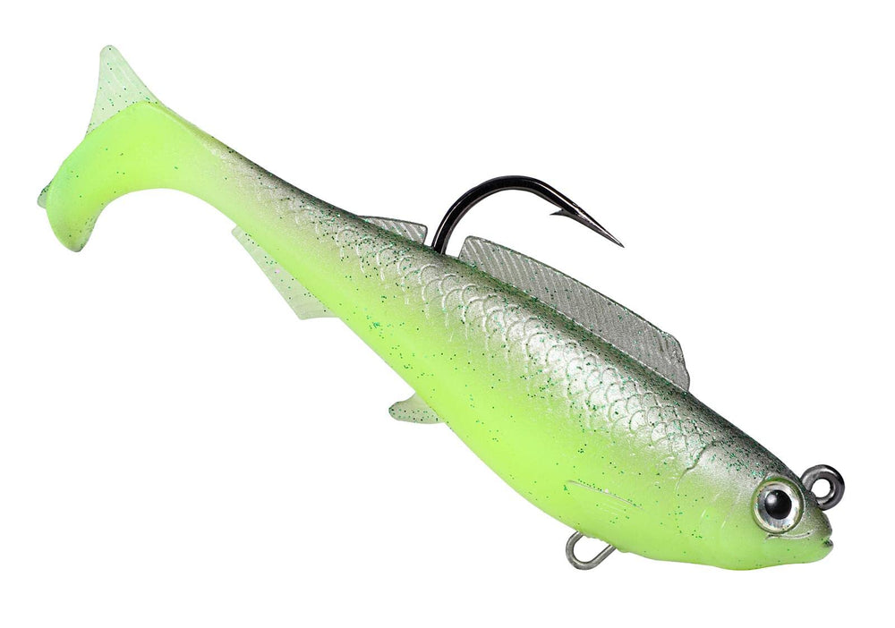 Z-Man Herculez swimbait with curved paddle tail for lifelike action