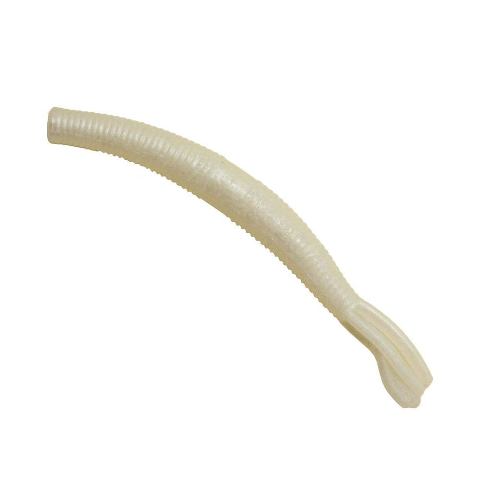 Z-MAN Hula Stick 4in Pearl closeup showing buoyant tentacles for finesse fishing.