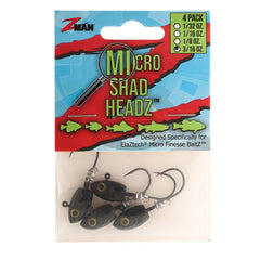 Z-Man Micro Shad HeadZ 3/16 oz eye detail adds realistic attraction underwater.