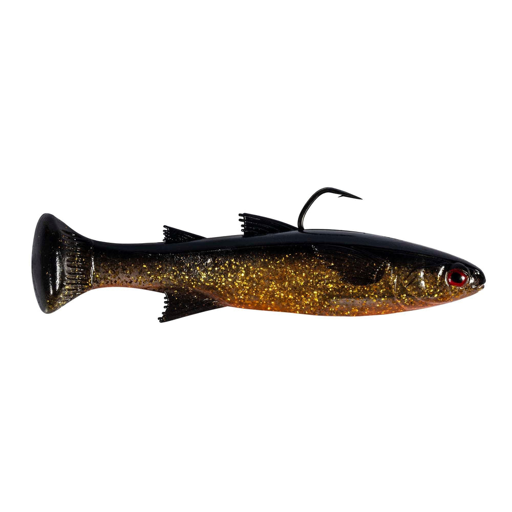 Z-Man Mulletron LT Swimbait Goldrush shows lifelike pattern for realistic action
