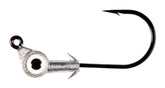 Z-Man Swimbait Eye Jigheads Glow front view highlighting oversized eyes for higher strike visibility.