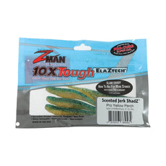 Z-Man SJS4-375PK5 Scented Jerk Shadz, slow flutter presentation for redfish and seatrout.