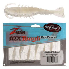 Z-Man SNS25-263PK6 Opening Night bait with lifelike shrimp action for inshore bites.