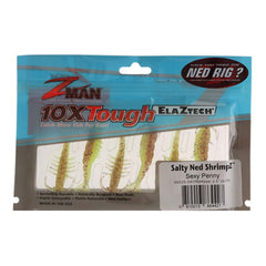 Z-Man SNS25-341PK6 Salty Ned Shrimpz with quivering antennae from a side view.