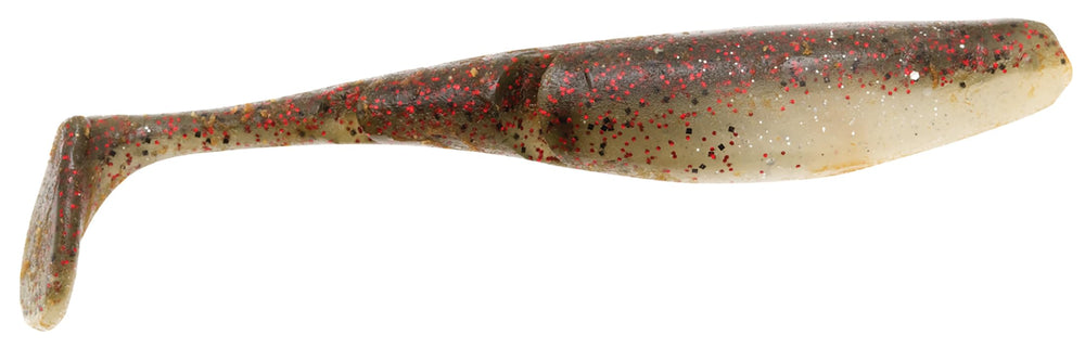 Z-MAN SPT5-266PK5 PaddlerZ Redbone front view highlights subtle wobble and saltwater scent.