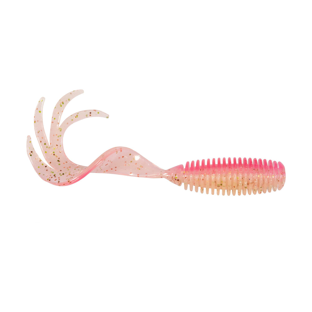 Z-MAN STG25-326PK8 St Grubz Laguna Shrimp 2.5 inch curly tail for finesse fishing.