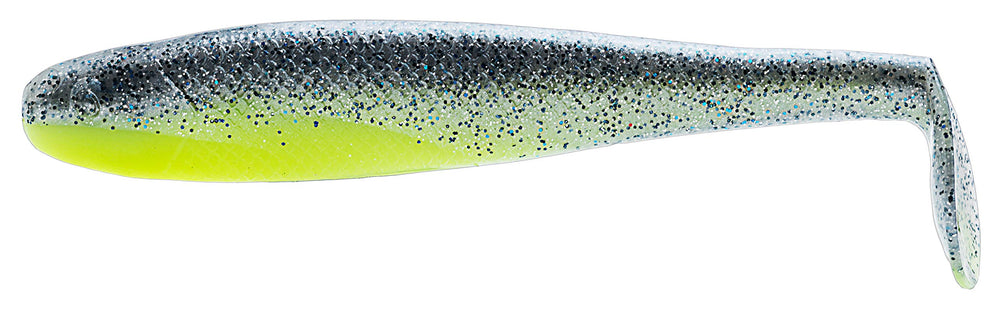 Z-Man SwimmerZ Sexy Mullet six-inch swimbait showing lifelike action for freshwater and saltwater fishing