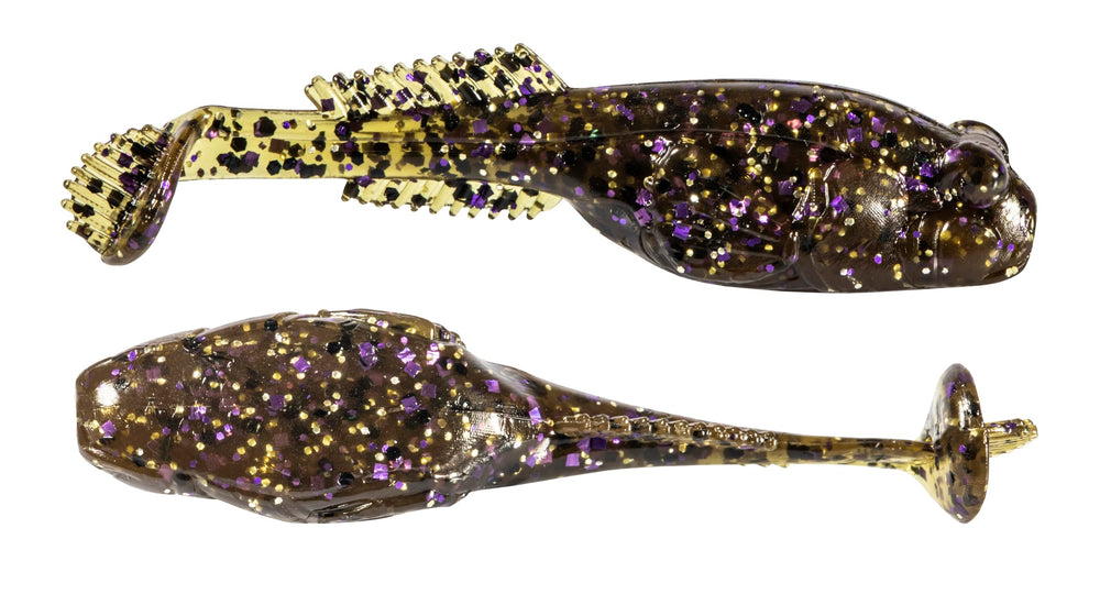 Z-Man TGB-316PK6 TRD GobyZ in green pumpkin mimics goby forage for bass.
