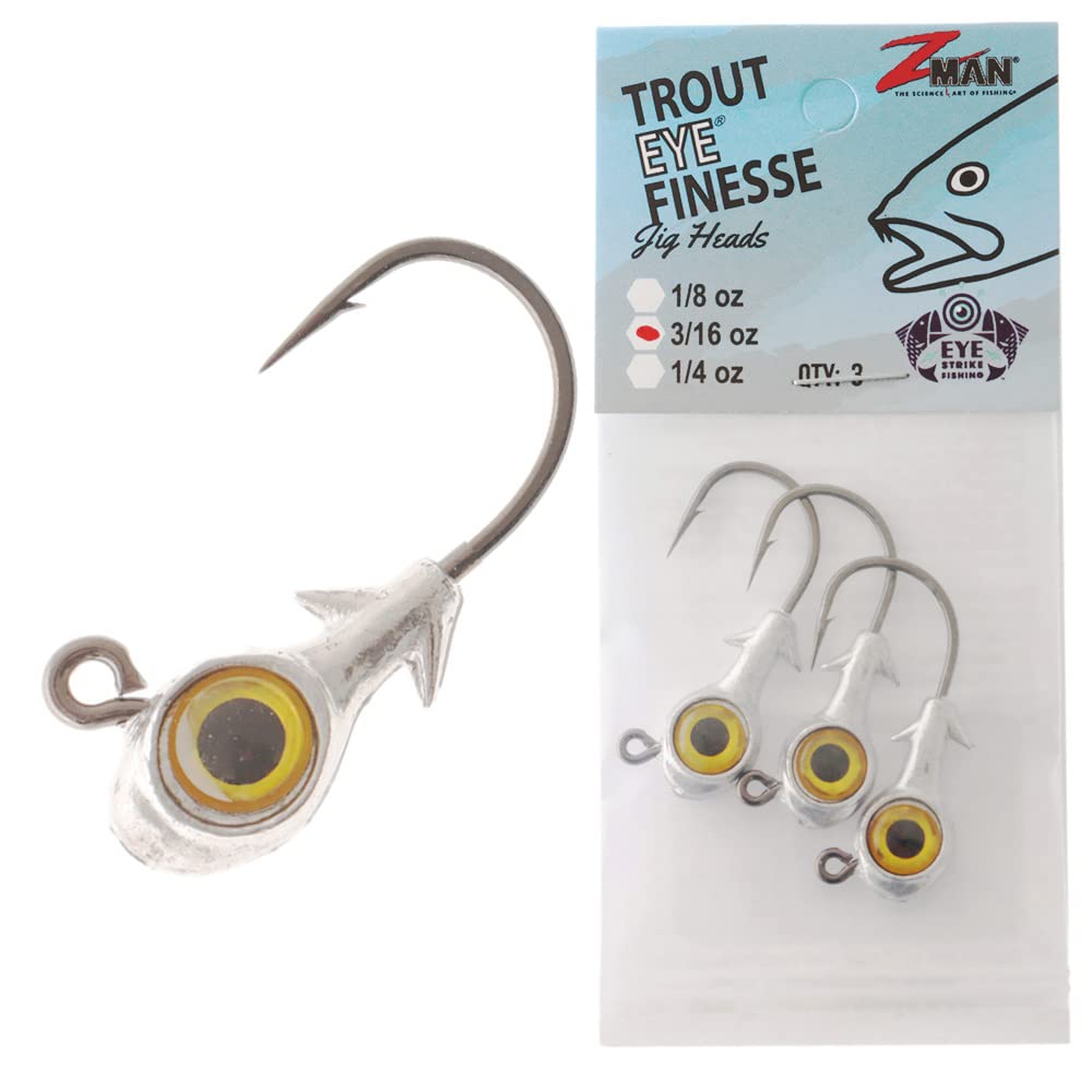 Z-Man Trout Eye Finesse 1/8oz jighead designed for finesse plastics
