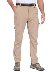 Zalify men's cargo hiking pants pocket detail showing six-pocket design