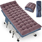 ZAMOTEO 32wide XXL camping cot offers extra-wide sleeping space.