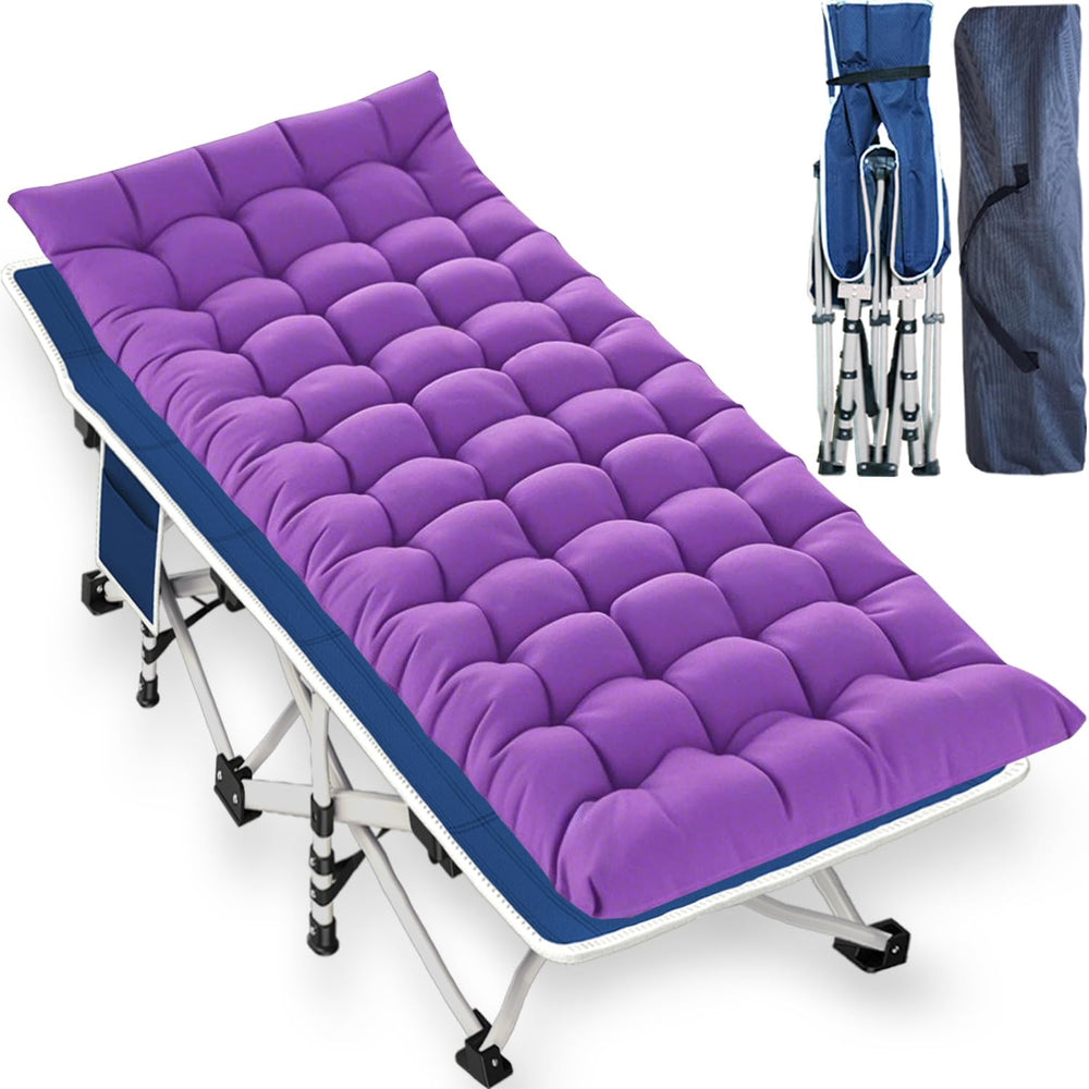 ZAMOTEO camping cot with detachable mattress for comfortable outdoor rest.