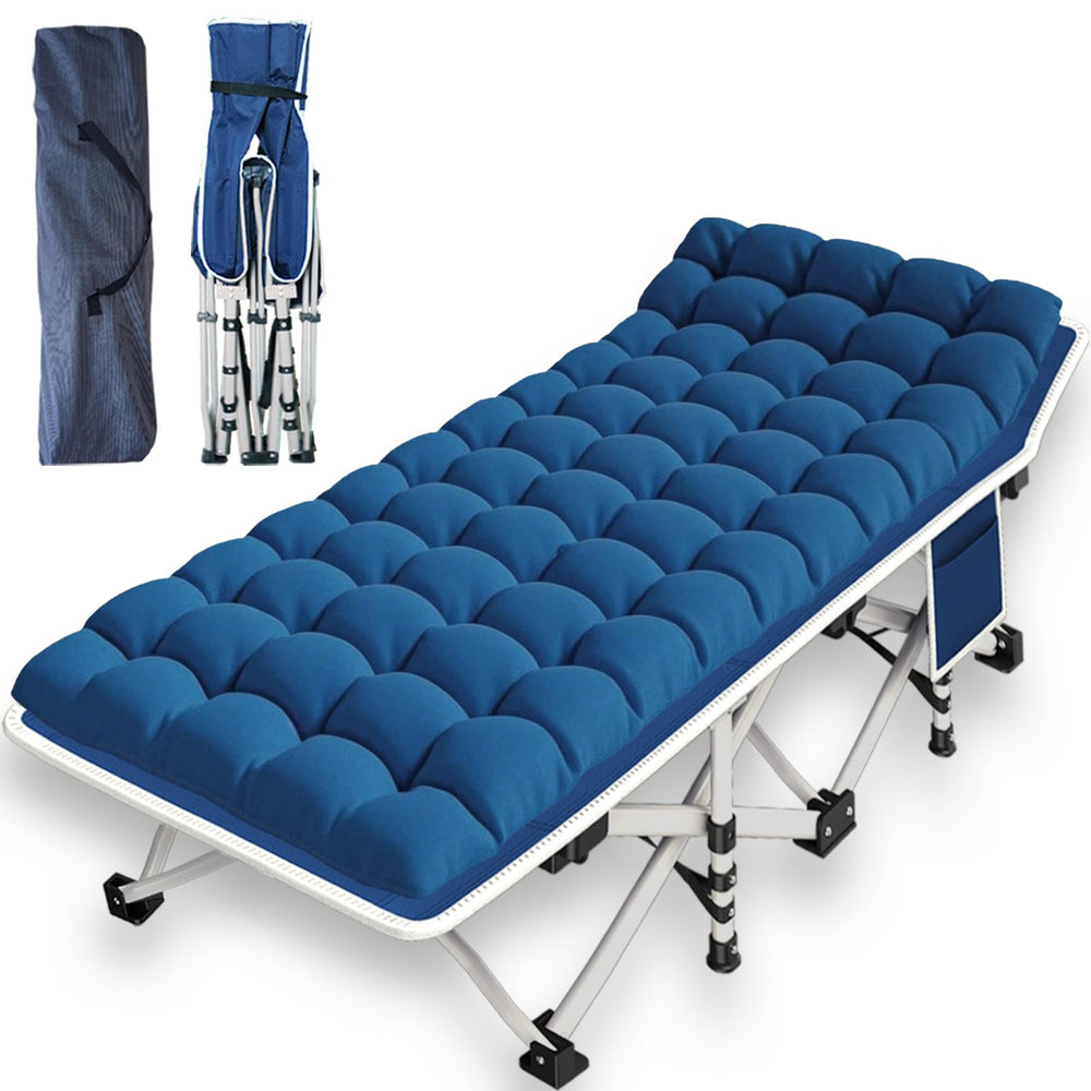 ZAMOTEO camping cot with mattress for comfortable outdoor sleep
