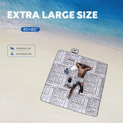 ZAZE picnic blanket sandproof waterproof coating helps shake off sand quickly