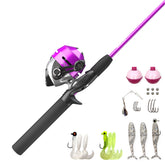 Zebco 202 spincast pink rod, 5'6" 2-piece