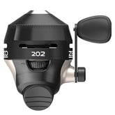 Zebco 202 spincast reel close-up showing beginner-friendly, easy-use design.