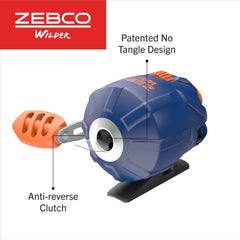 Zebco Wilder folded rod stores compactly for easy travel and backpack storage