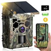 Zelvor trail camera with solar panel powering outdoor monitoring and long deployment