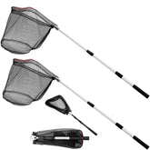 ZENFUN 2-pack fishing nets with black and white colors and 51 in telescopic poles