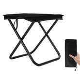 Zenicham camping stool with compact folded form for backpack portability