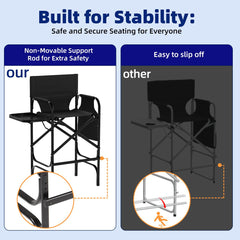 Zenicham chair shows mesh bottom pocket with extra storage