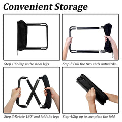 Zenicham lightweight stool ready for hiking or picnics