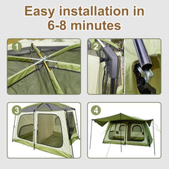 Zenicham tent mesh ventilation windows promoting airflow and comfort