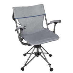 Zenithen 360 swivel outdoor chair in blue grey for versatile seating on the go