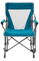 Zenithen rocker chair teal with spring feet for gentle outdoor rocking.
