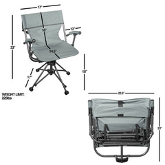 Zenithen taut suspension seat design provides secure support during use.