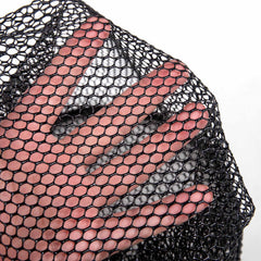 Collapsed and folded collapsible mesh bucket for easy storage
