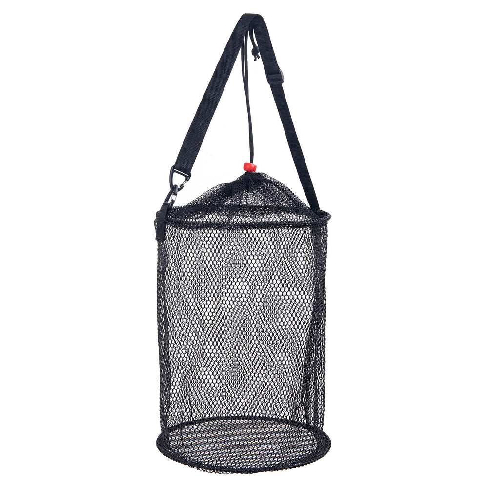 ZenWidea 5 gallon collapsible mesh bucket for live bait on a boat
