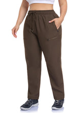 ZERDOCEAN fleece-lined hiking pants in brown for warm comfort on cold trail days.