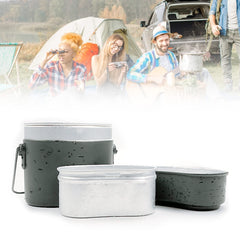 Zerone Military Mess Kit side handle grip, secure transport during outdoor meals